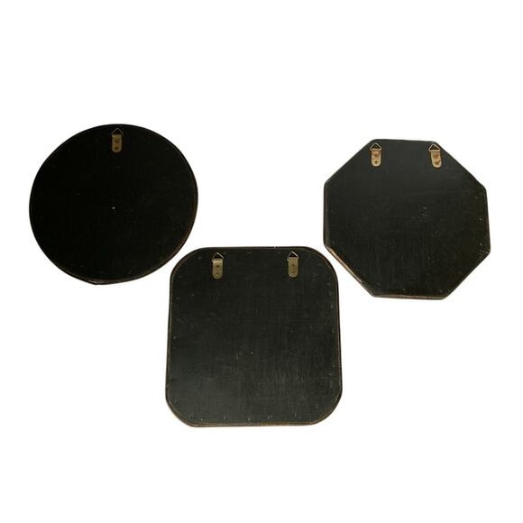 Vintage 3 Rattan Vintage Galley Mirrors 10” Dark Brown Coastal Beach Boho - Picture 6 of 7